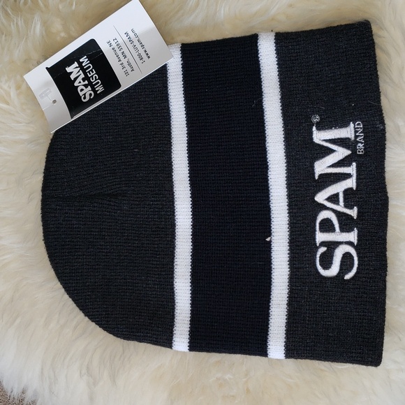 SPAM brand unisex Black Beanie NWT - Picture 5 of 5